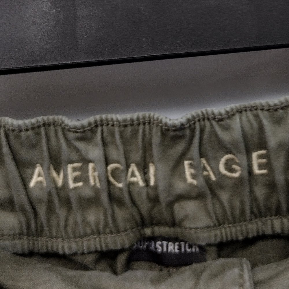 American Eagle Super Stretch Jogger Women's 4 Green High-Waisted Cargo Utility - Picture 9 of 11